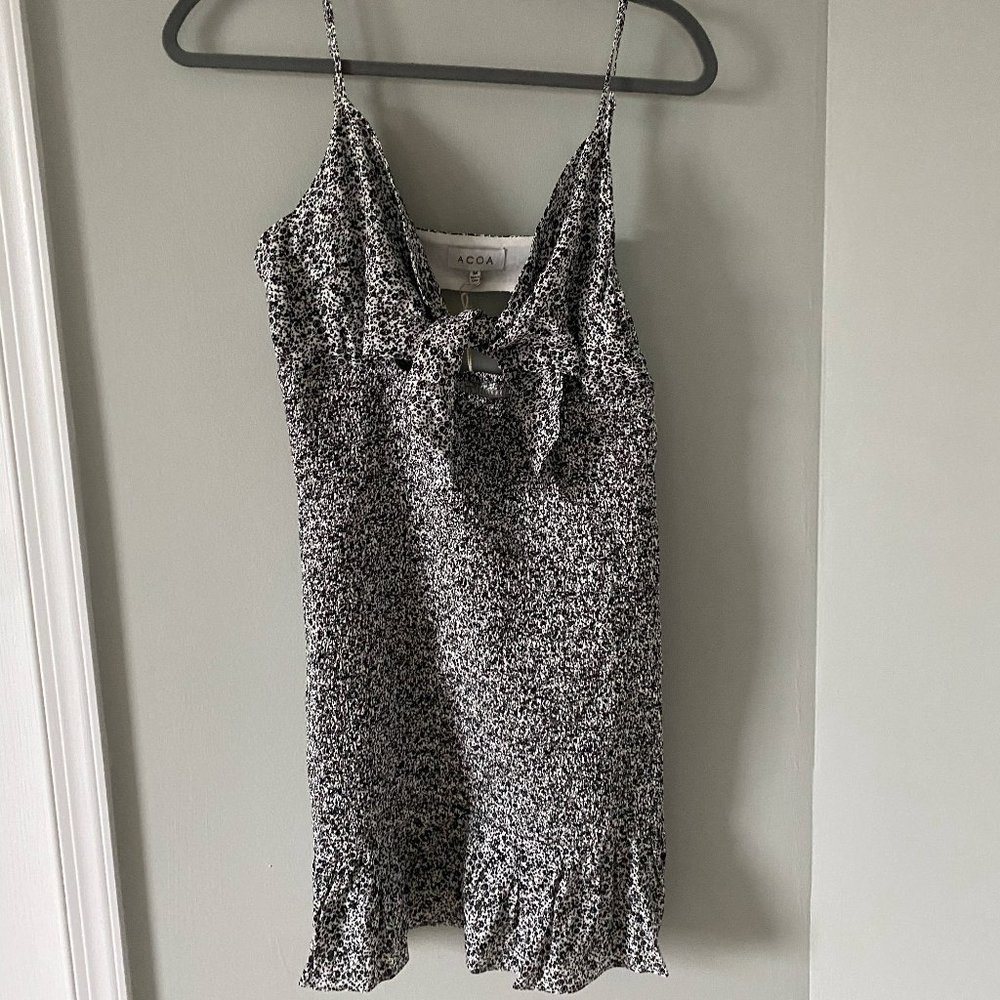 Ditsy Cut-out front dress